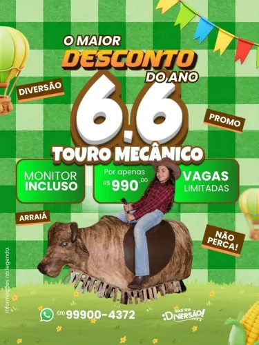 ALUGUE O TOURO MECÂNICO 