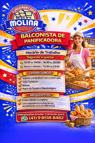 balconista de panificadora- candidatos da regiao do jardim cruzeiro