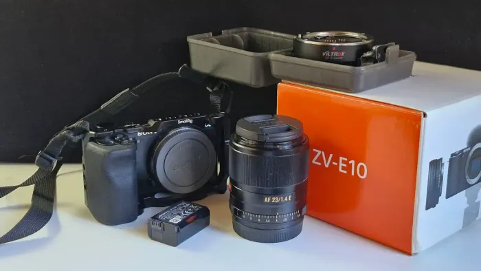 Sony zve10 + lentes + Gimbal + leds