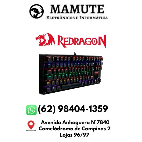 Teclado Mecânico Gamer Redragon Daksa LED Rainbow ABNT2