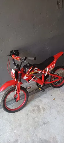 Bicicleta Infantil Moto Vermelha