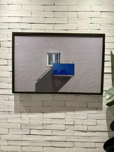 Quadro Minimalista/ Moderno Azul Janela Tokstok