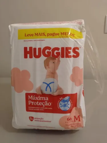 Fralda Huggies Máxima Proteção Tam M 66 un