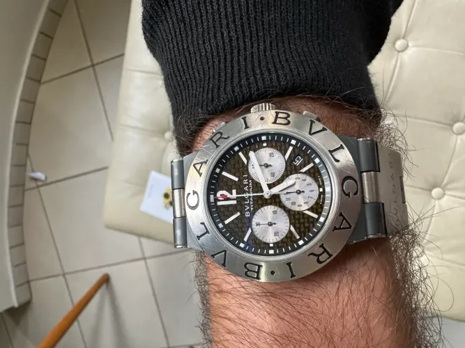 Relógio Bvlgari Diagono Titanium 44mm automático completo revisado