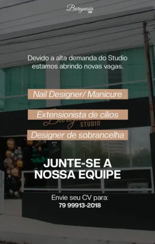 Estamos contratando nail designer, manicure e pedicure, cabelereira. 