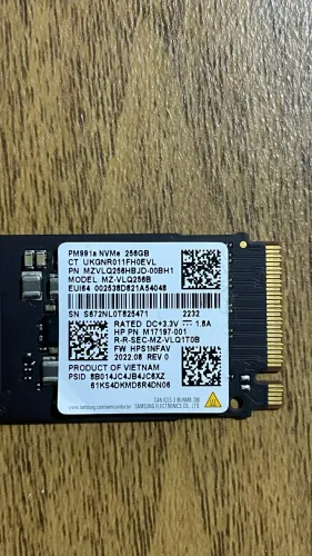NVMe - M2, 2280 - 256GB
