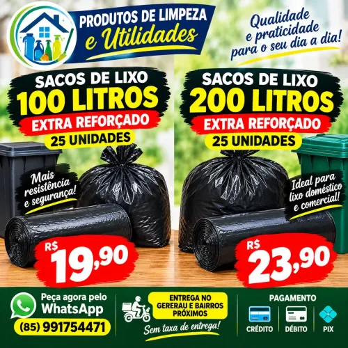 SACOS DE LIXO ITAITINGA