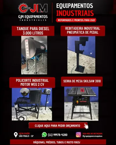 tanque/rebitadeira/policorte/serra