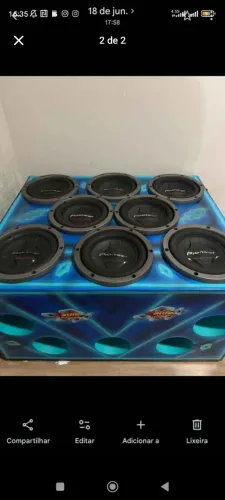 Vende-se 6 graves Pioneer de 10 polegadas