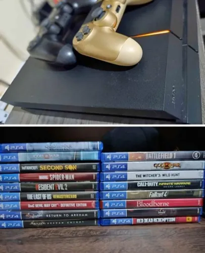 Ps4 fat 500gb+2controles+jogos