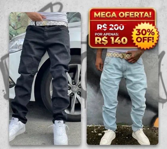 Calça jeans Oversized Masculino