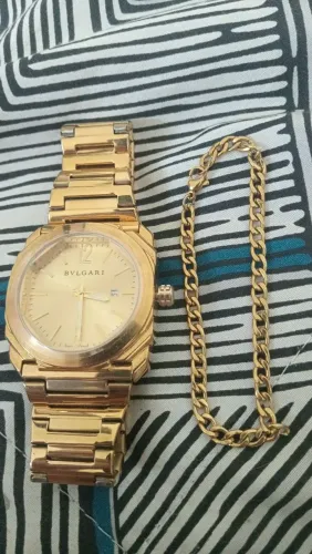 Kit relógio mais pulseira aço inoxidável pegar ceasa