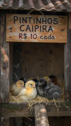 Pintinhos caipira 
