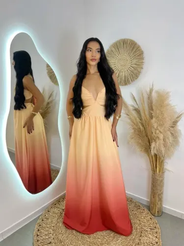 Vestido Longo Degradê 