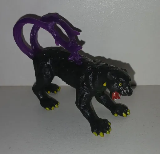 BONECO ACTION FIGURE MINIATURA PANTERA NEGRA CRIATURA MISTICA MONSTRO MITICO MISTICO