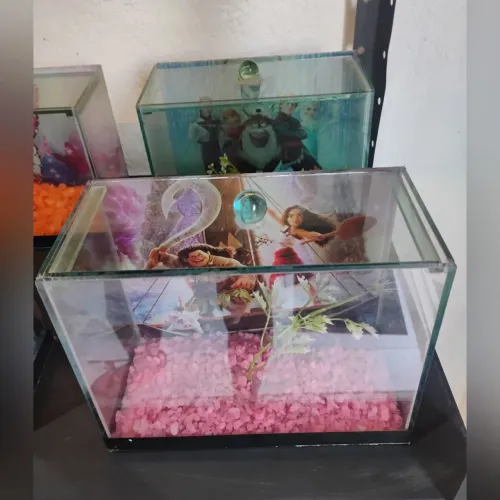 Aquário de Vidro 20x10x15 cm - Ideal para Betta, Camarões e Decoração