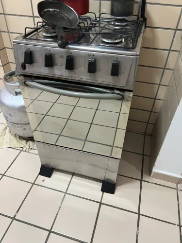 Fogão inox espelhado 4 bocas