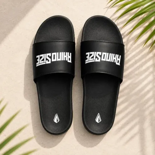 Chinelo Slide Rhino Size Preto e Branco - Tamanho 38/39 ou 40/41
