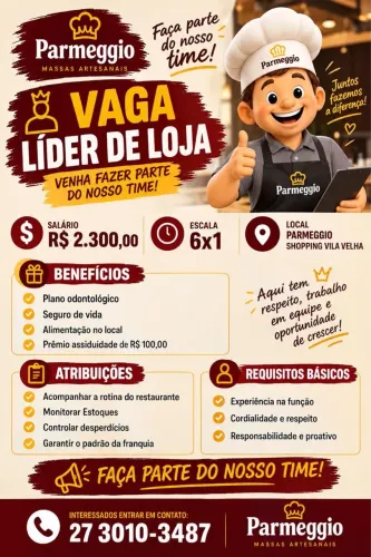 Vaga: Líder de restaurante