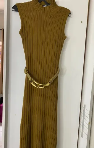 Vestido tricot Zinzane com cinto regulável