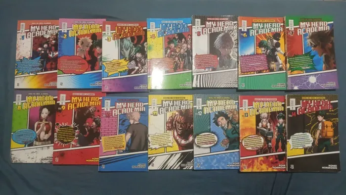 Mangá my hero academia(volumes do 1 ao 14)