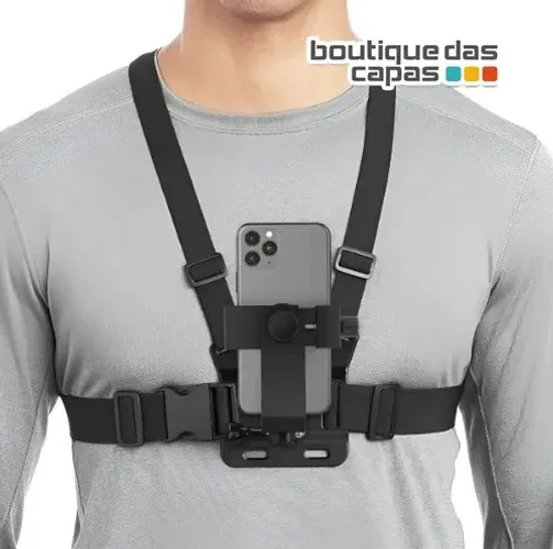 SUPORTE PEITORAL COLETE CAMERA GOPRO CELULAR SPR12 (Mais 4 peças)