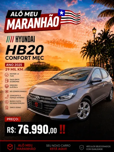 Hyundai HB20 Comfort Plus 1.0 Flex 12V Mec. 2025