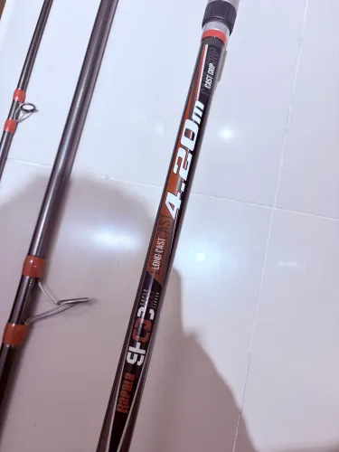 Vara Rapala Necker 4,20m - 3 partes Ponta Maciça 