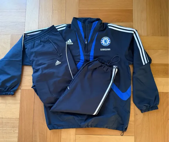 jaqueta track vintage adidas chelsea, temporada 2009/10