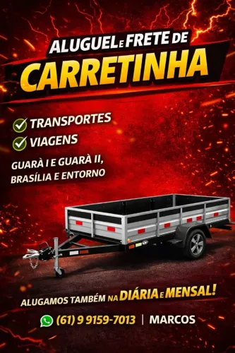 Fazemos pequenos frete Guará 1 e 2 DF entorno também consigo alugar carretinha diariamente