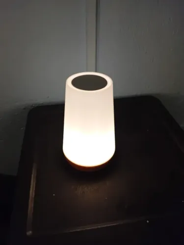 Luminária Abajur Rgb Cromoterapia Regulável Touch