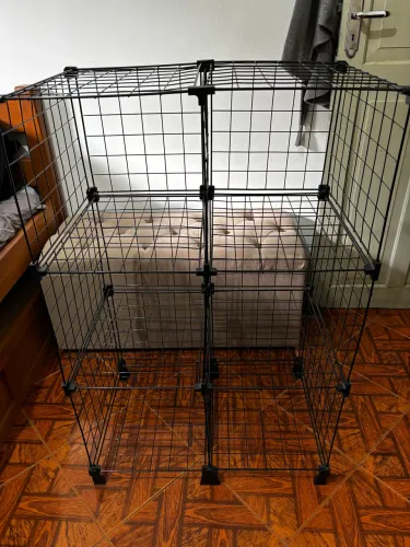 ESTANTE ORGANIZADORA ARAMADA PRETA 6 NICHOS BALCÃO EXPOSITOR