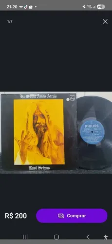 Lp disco de vinil de raul seixas- dez mil anos atrás 