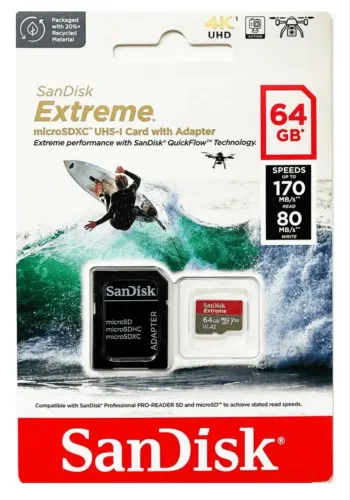 Cartão de Memória SanDisk Extreme 4K 64GB