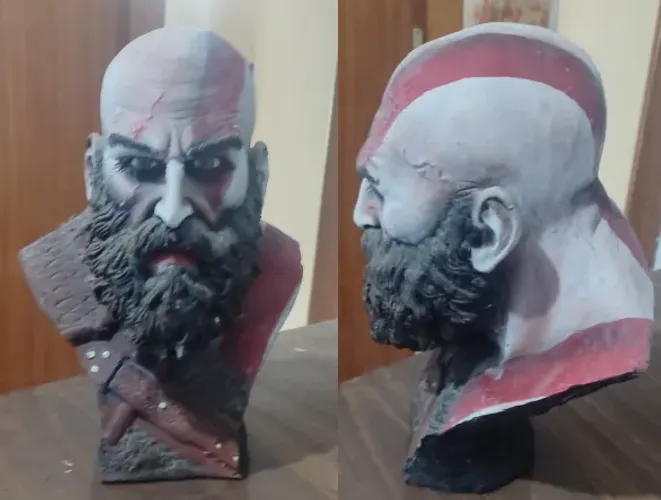 busto kratos resina