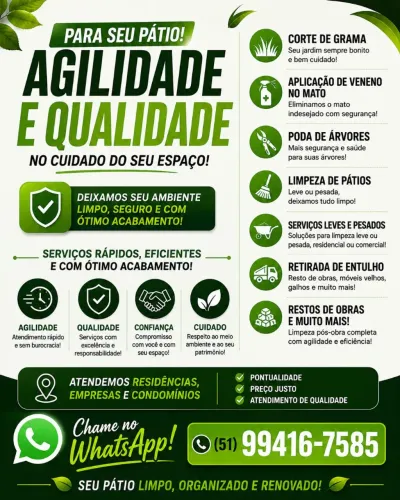 Limpeza de pátio 