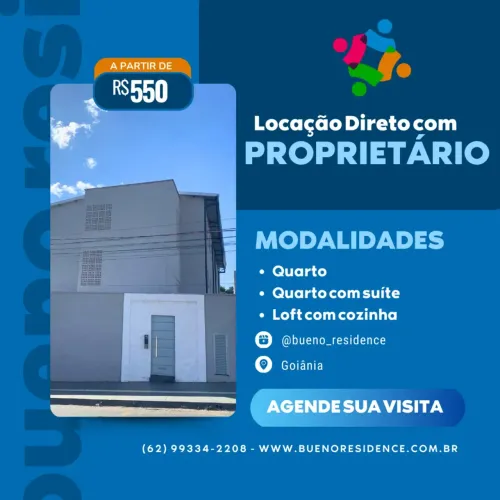 Quartos mobiliados no final do setor Bueno - com e sem suite