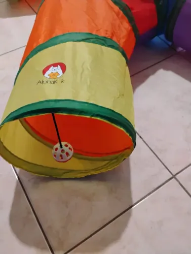 Túnel brinquedo para gato