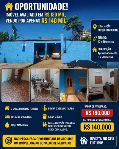 Casa a venda na zona norte