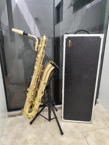 Sax Barítono Harmonics Mib c/ lá grave - Novo de mostruário - Aceito trocas - Parcelo 21x