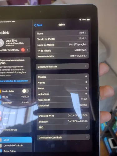 Ipad 6 geração 32gb