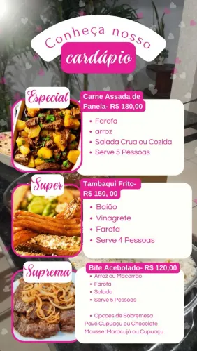 CARDÁPIO DO DIA DAS MÃES 