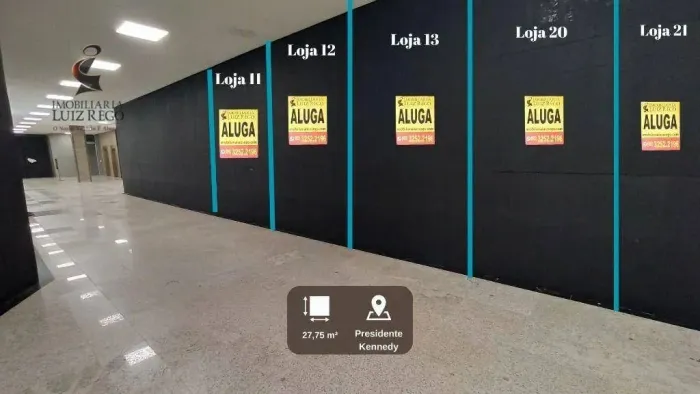 Loja no 1º andar do Supermercado Cometa do Presidente Kennedy para aluguel, 27,76 m²