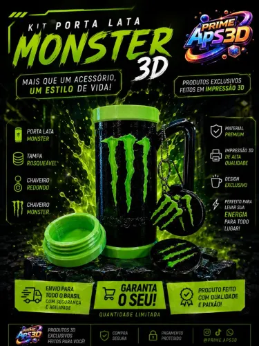 Porta Latas da Monsters 