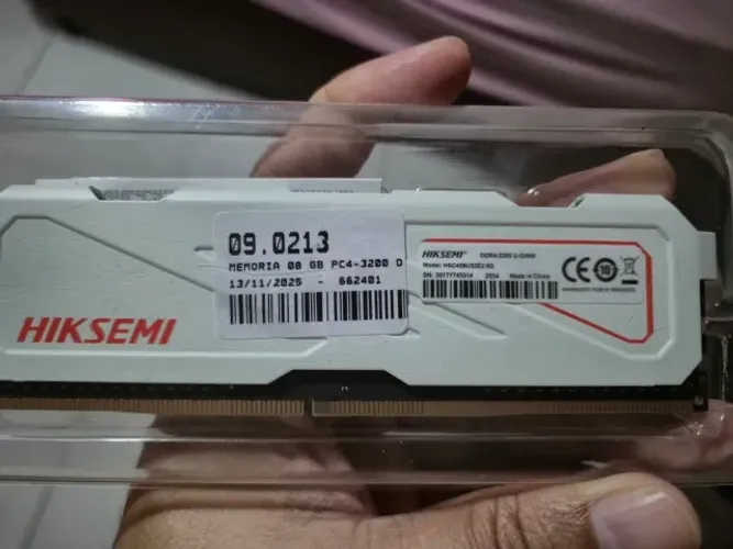 Memória Ddr4 Hiksemi Armor White, 8GB, 3200mhz, Branco - Hsc408u32e2 8g COM DISSIPADOR