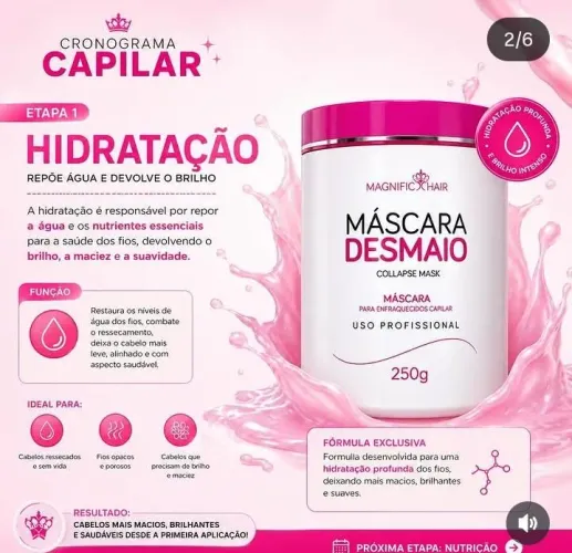 Produtos de cabelos TD para salão de beleza.