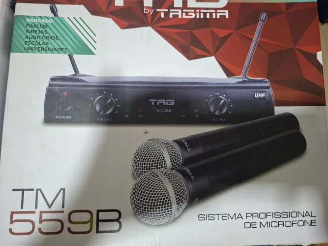 Vendo conjunto de sistema profissional de microfone sem fio.