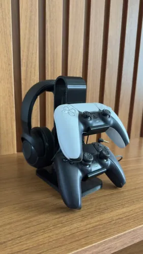 Suporte PS5 2 Controles + Headset | DualSense