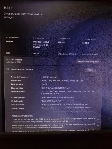 Kit i5 + 16gb de ram. GTX 550 ti