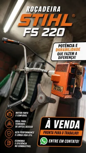 ROÇADEIRA STIHL FS 220 ORIGINAL - USADA